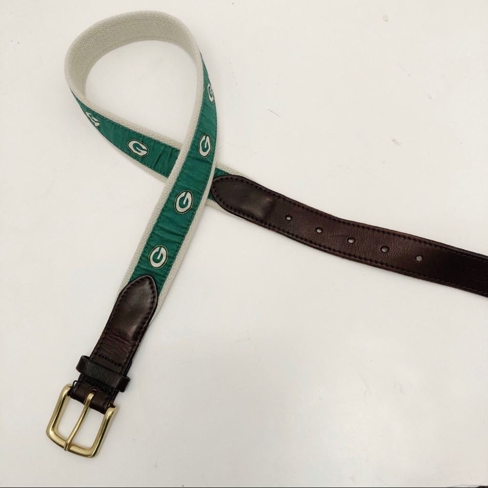 Vineyard Vines Green and Brown Kids Belt